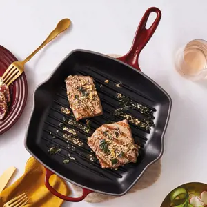 Le Creuset Signature Rhône Cast Iron Square Grillit 26cm